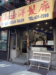 Shopfront Chairs in front of New Ocean Salon