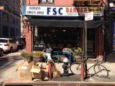 Shopfront Bench in front of FSC Barber