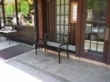 Shopfront Bench in front of Empty Store Front